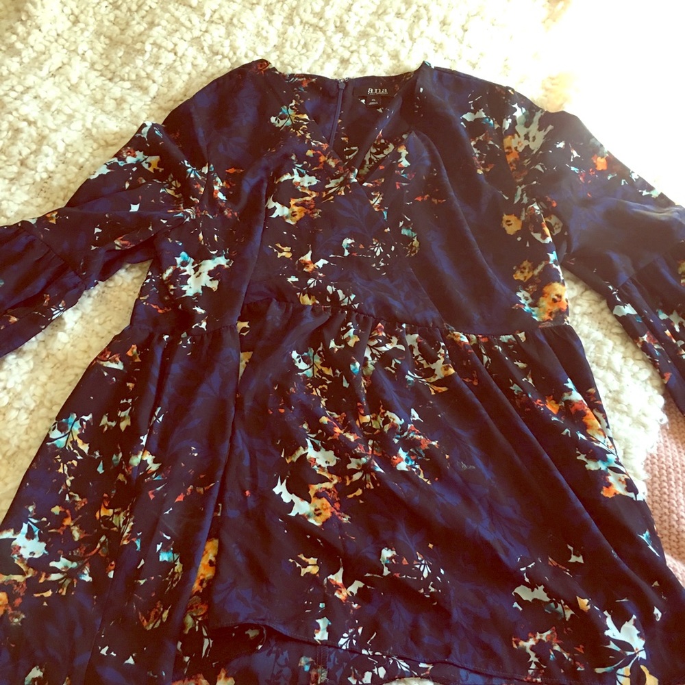 A.N.A Floral Bell sleeve flowy Shirt